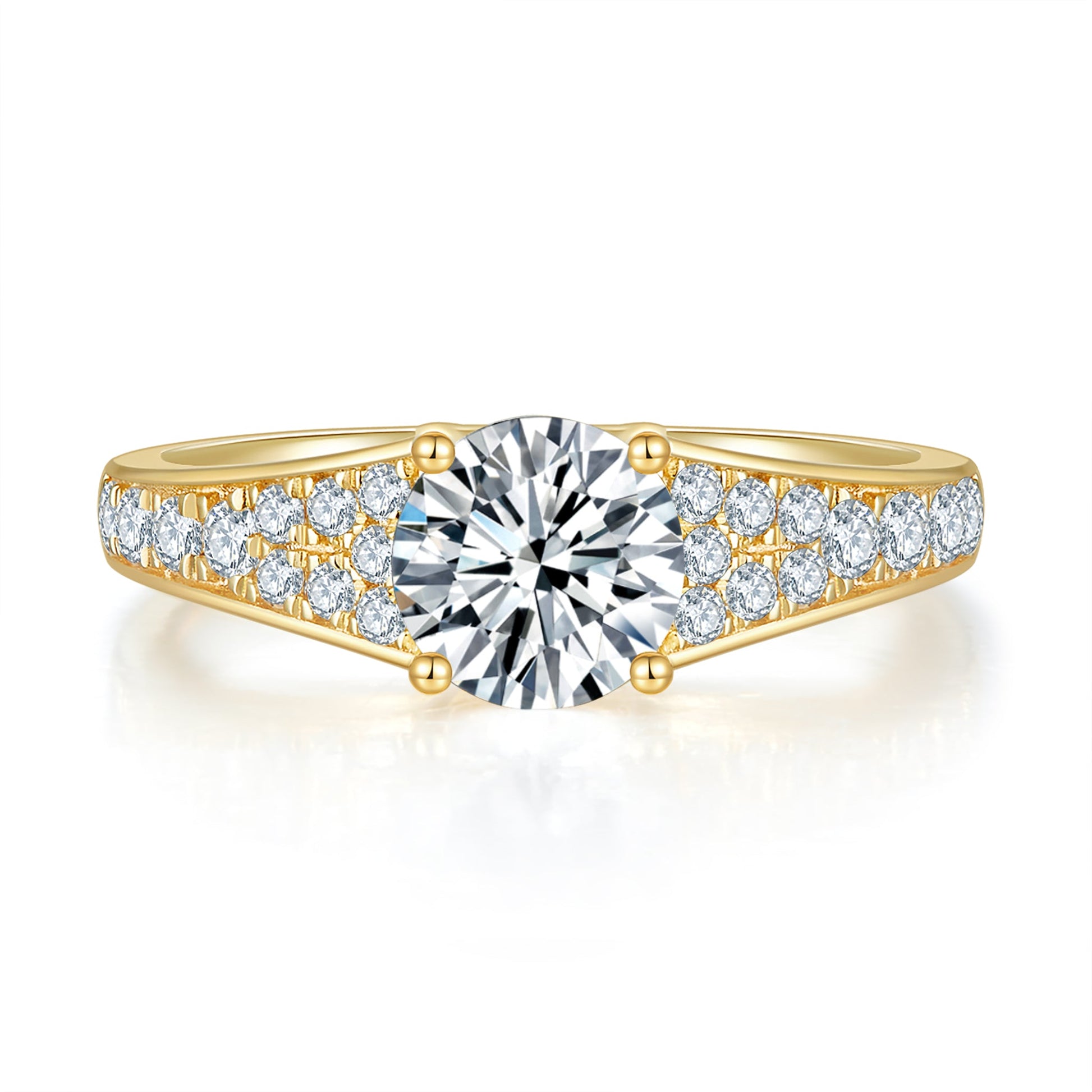Aurora Pave Diamond Ring With 0.56 Ct. Heart Shape Lab Grown Diamond