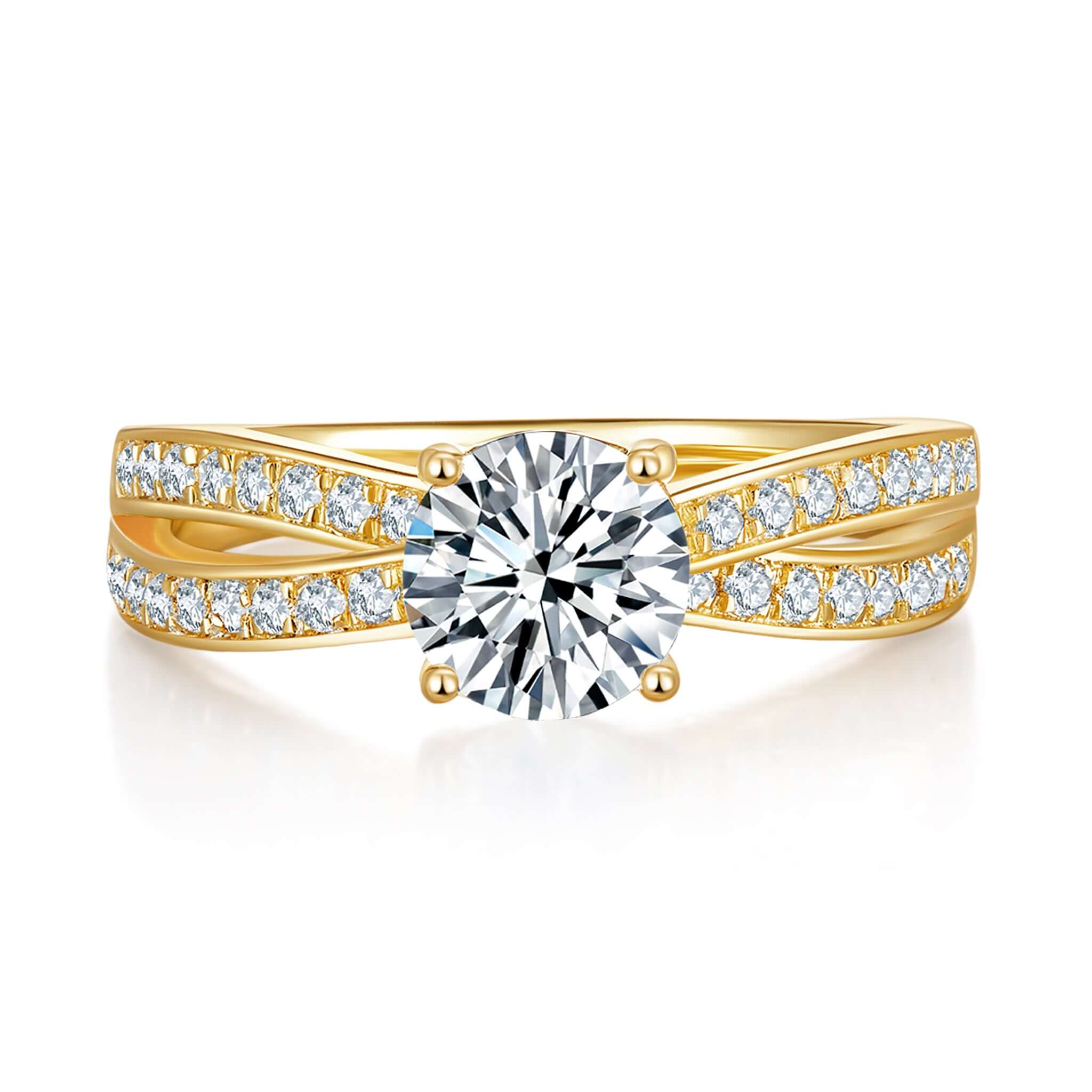 Amelie Pave Diamond Ring With 0.67 Ct. Round Shape Lab Grown Diamond (Certificate No: 764685779)