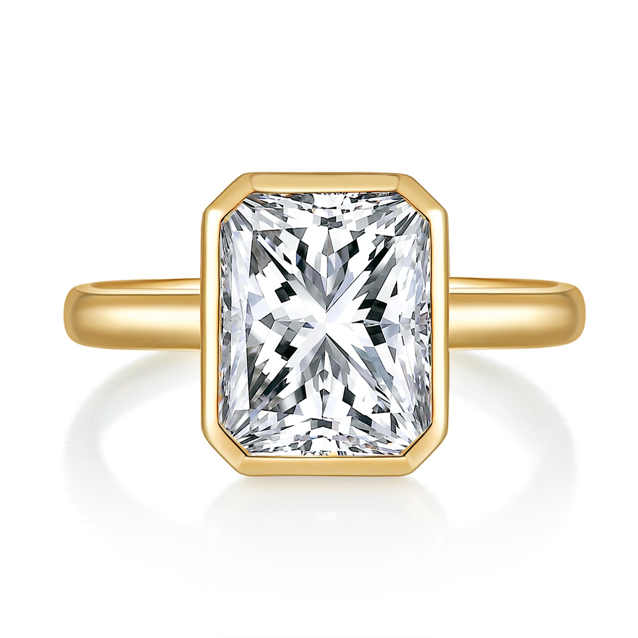 Bezel Solitaire Diamond Ring With 0.56 Ct. Oval Shape Lab Grown Diamond