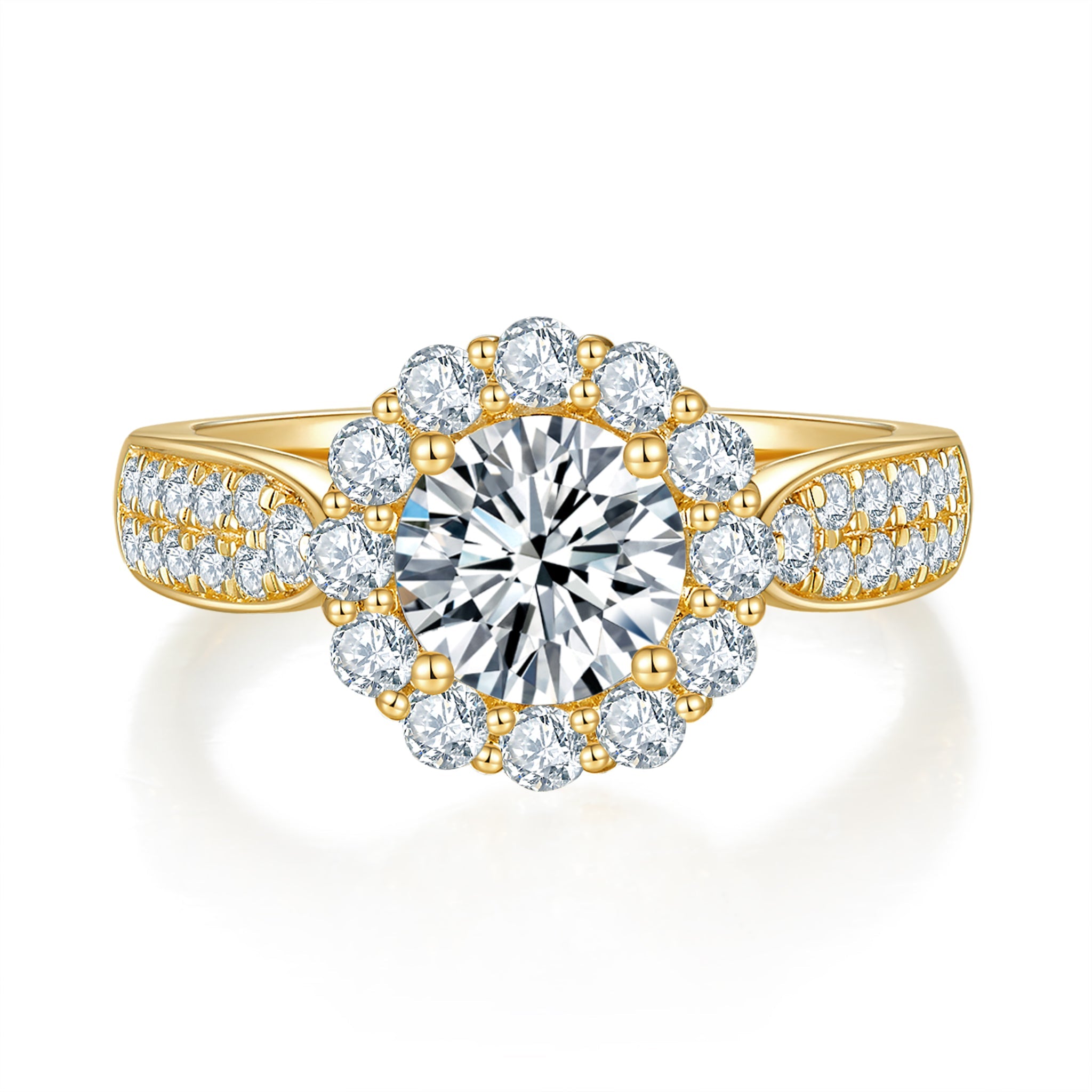 Stellar Halo Diamond Ring With 0.54 Ct. Round Shape Lab Grown Diamond