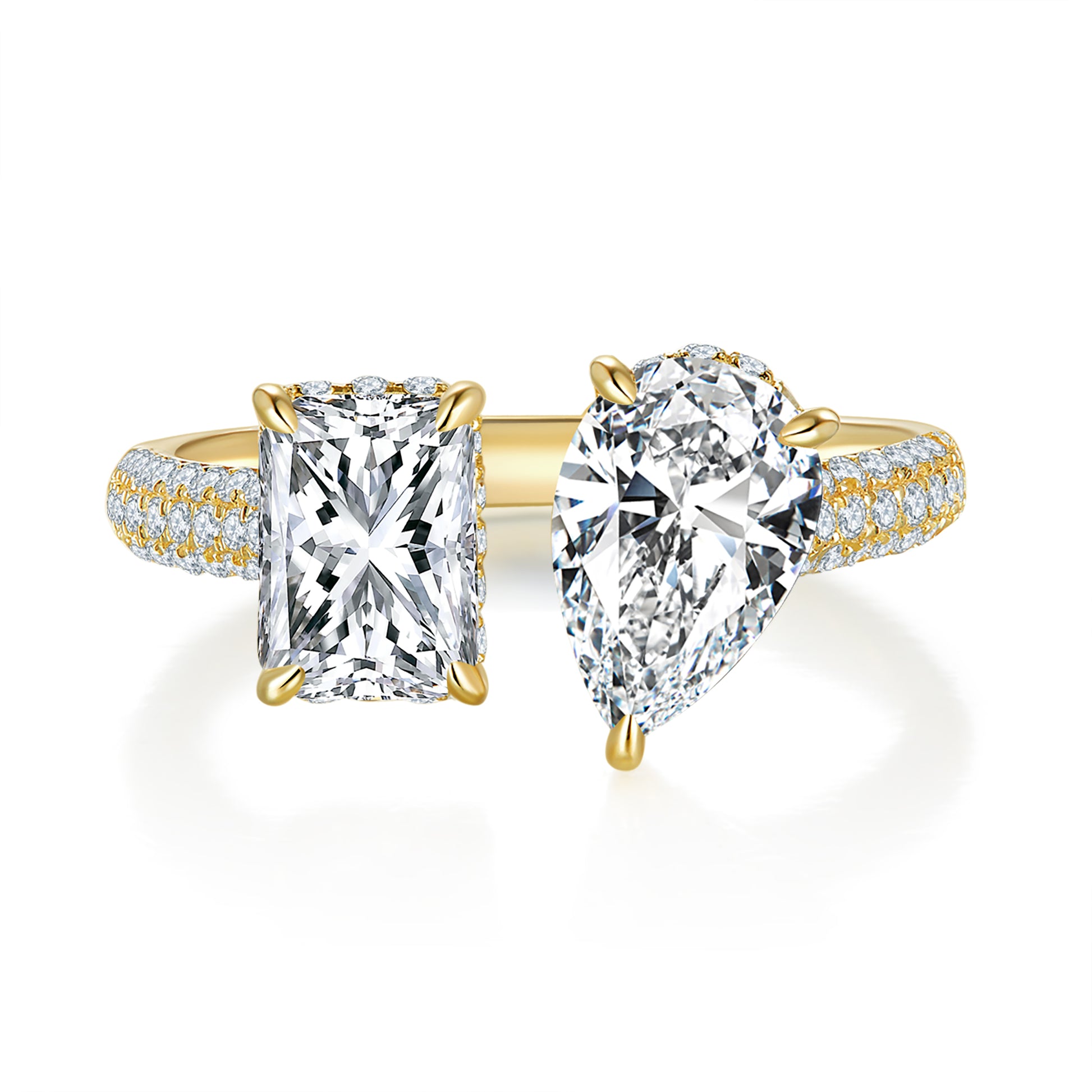 Toi Et Moi Pave Preset 2ct Diamond Ring