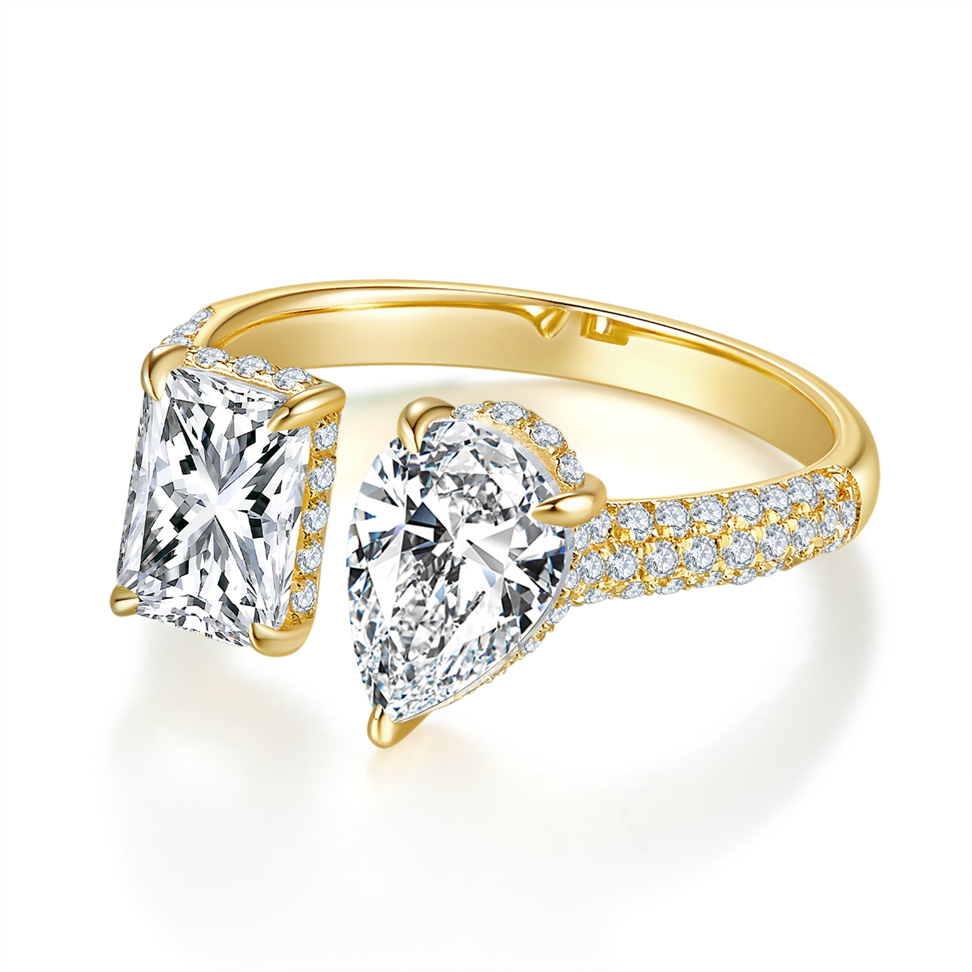 Toi Et Moi Pave Preset 2ct Diamond Ring