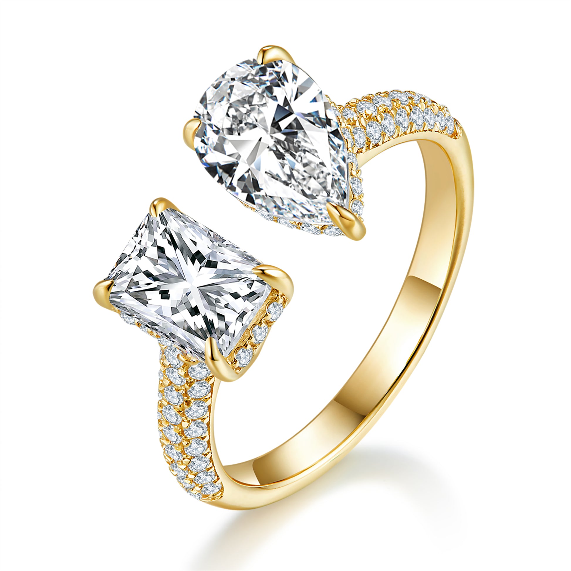 Toi Et Moi Pave Preset 2ct Diamond Ring