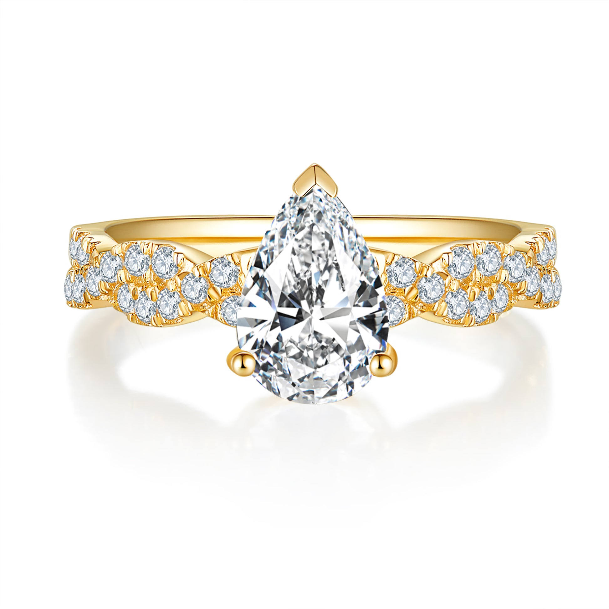 Twist Pave Preset 1ct Diamond Ring