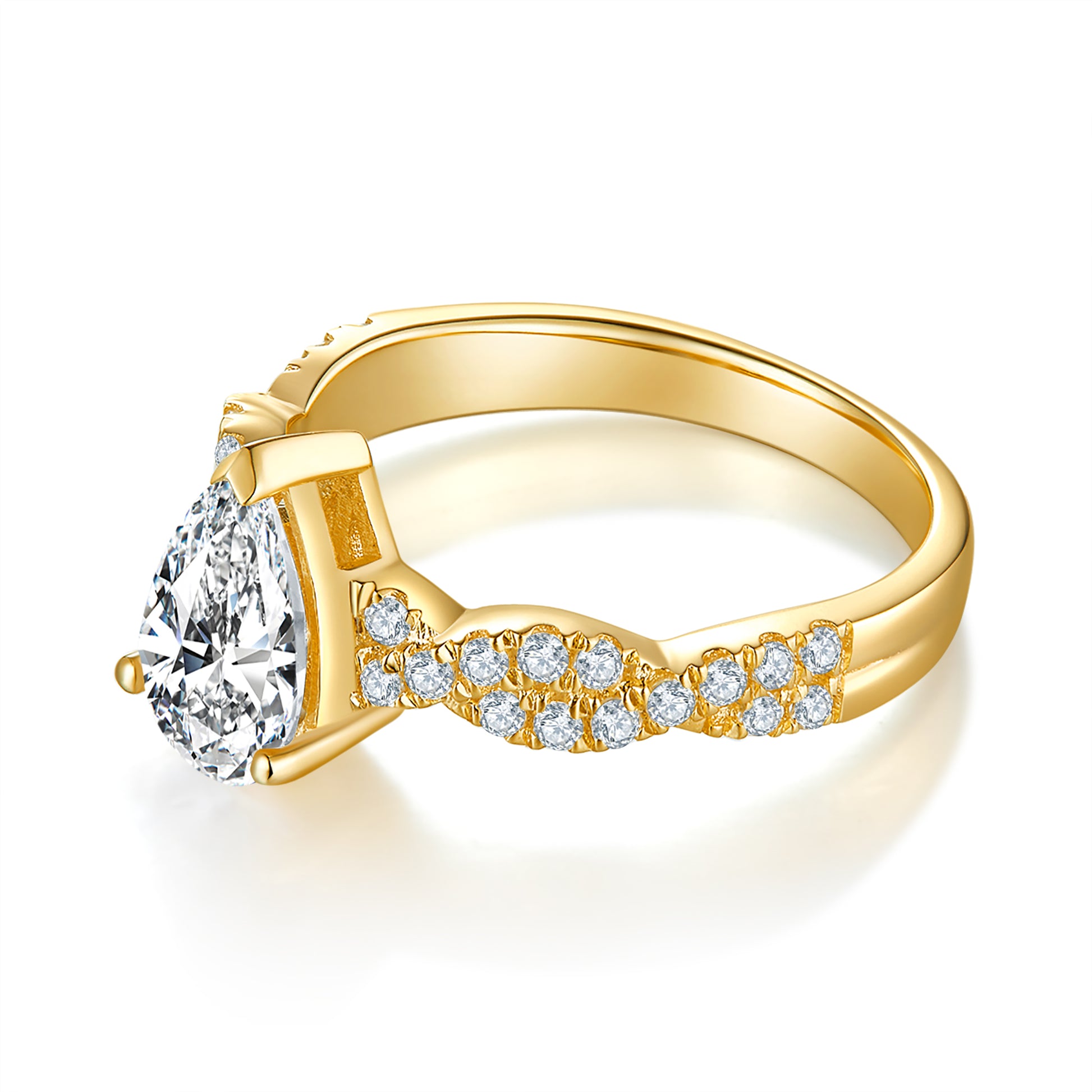 Twist Pave Preset 1ct Diamond Ring