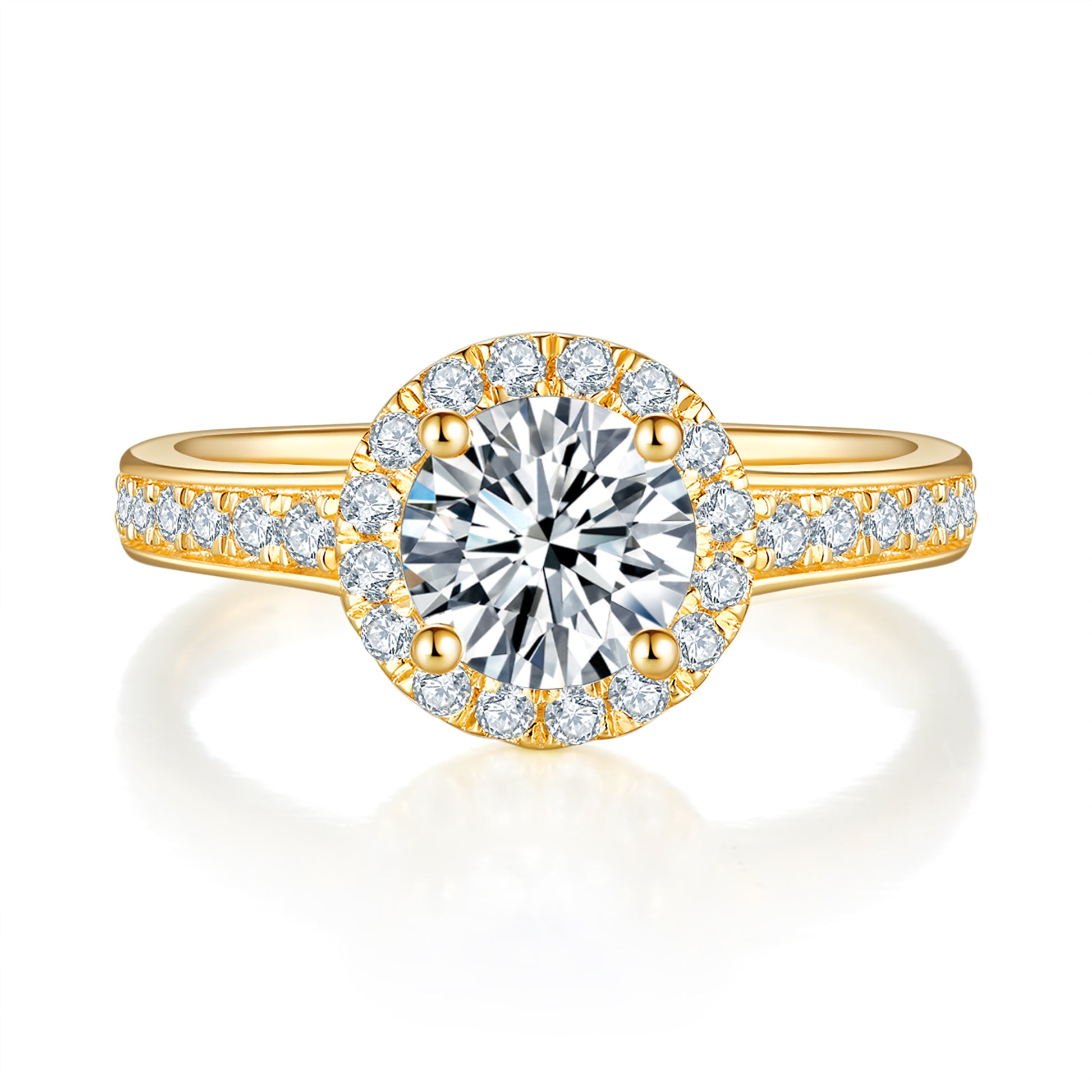 Classic Halo Diamond Ring - Precious Lab