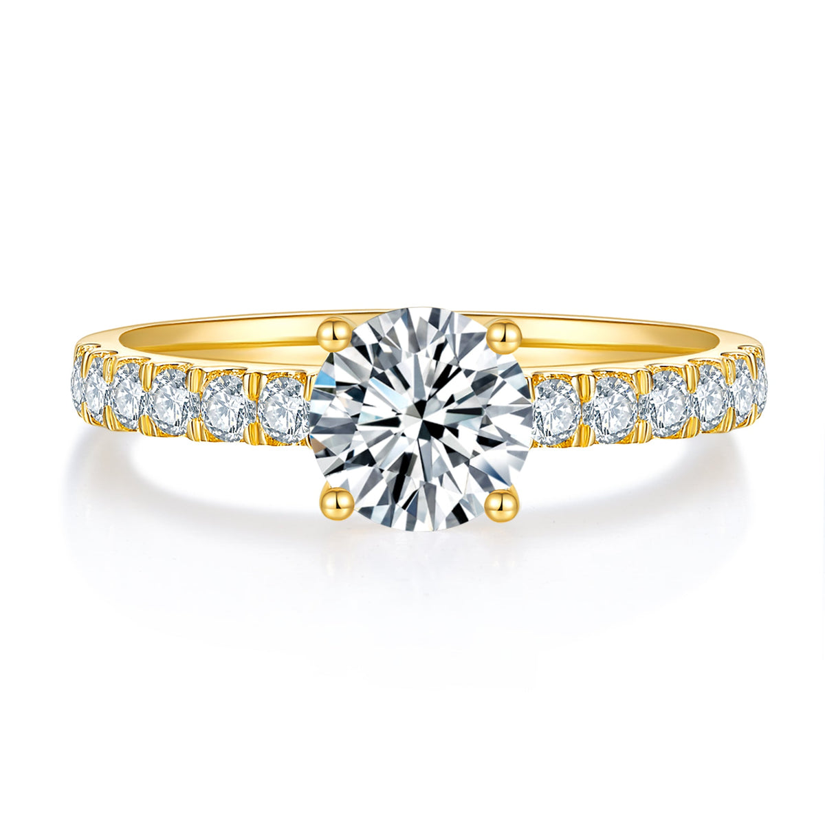 Classic Pave Diamond Ring With 1.49 Ct. Marquise Shape Lab Grown Diamond