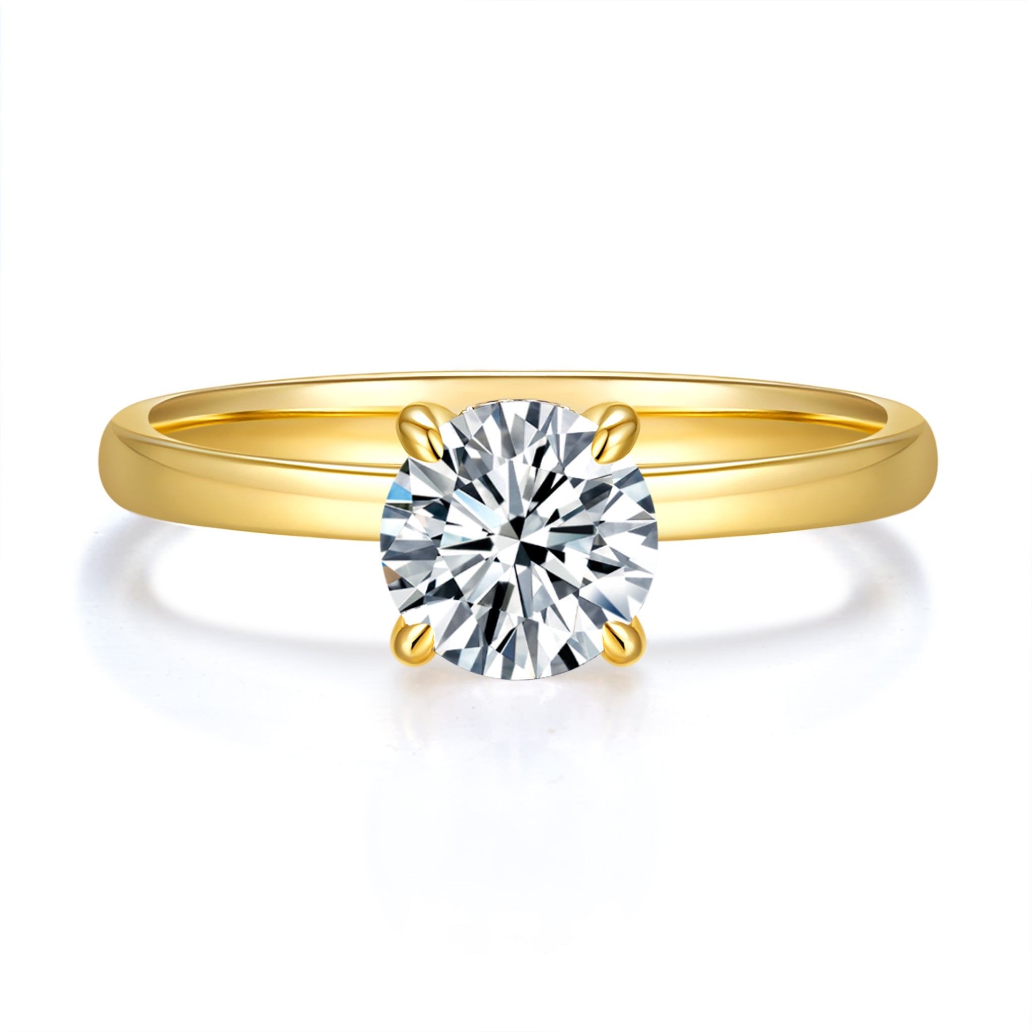 Vera Hidden Halo Diamond Ring With 1.1 Ct. Round Shape Lab Grown Diamond