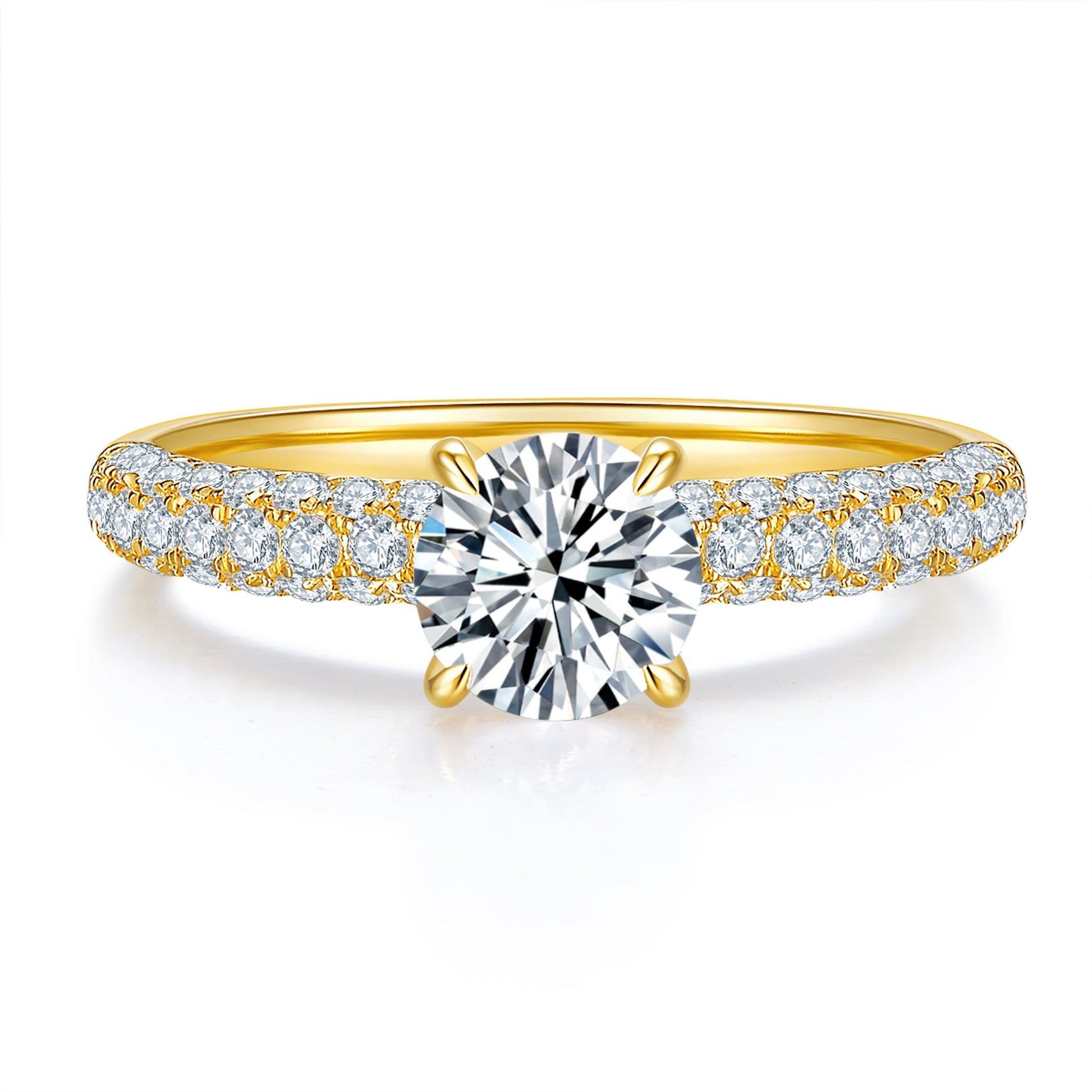 Everglow Hidden Halo Diamond Ring With 6.02 Ct. Round Shape Lab Grown Diamond (Certificate No: 633423548)