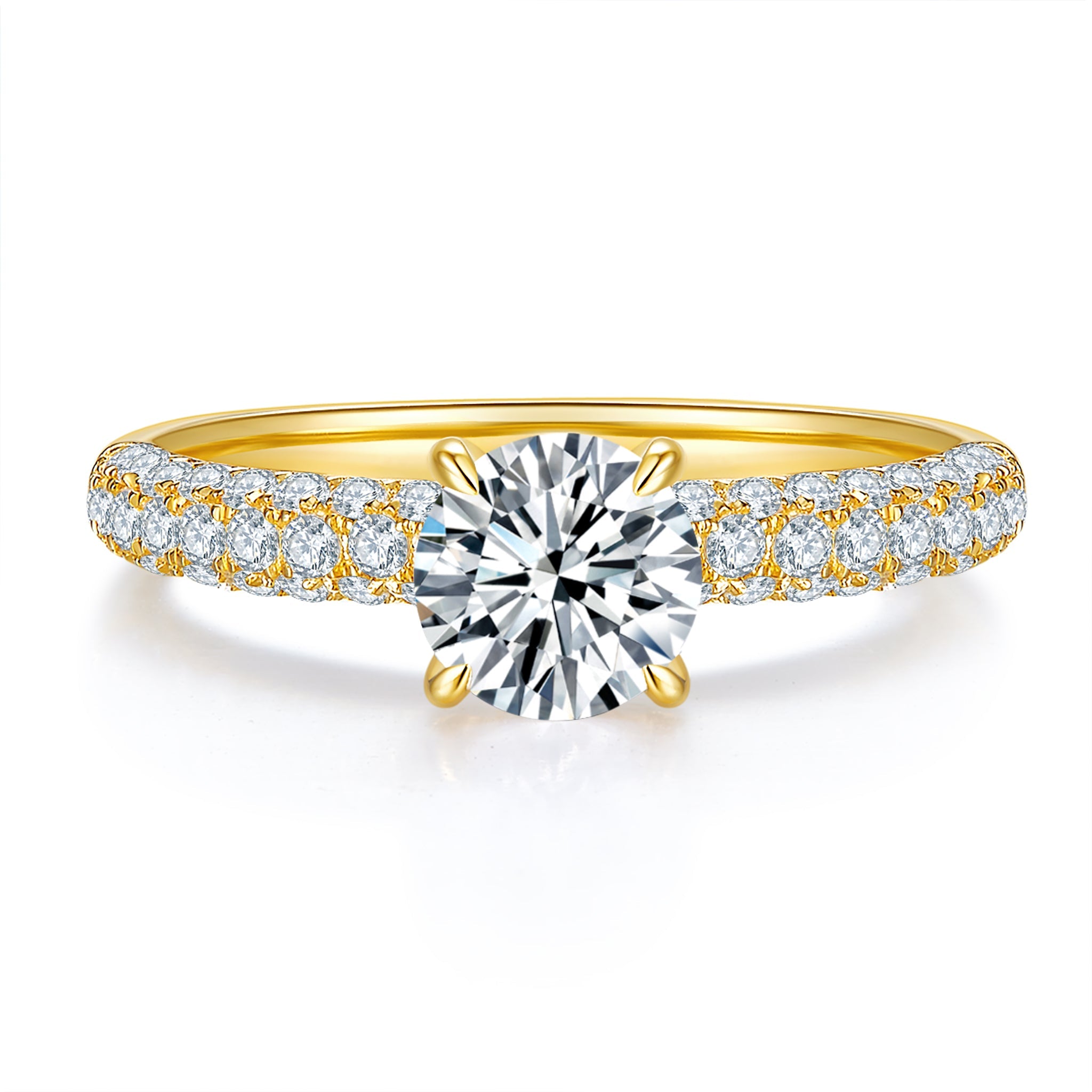 Everglow Hidden Halo Diamond Ring With 1.32 Ct. Oval Shape Lab Grown Diamond