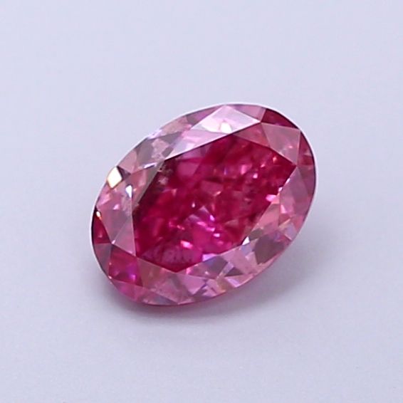 0.39 Ct. Pink Color SI2 Clarity Oval Shape Lab Grown Fancy Diamond