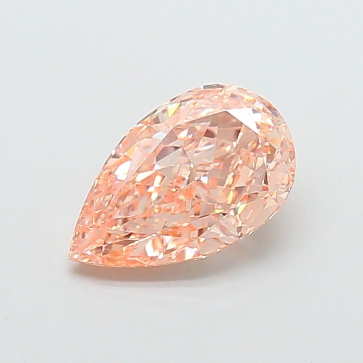 3.6 Ct. Orange Color VVS2 Clarity Pear Shape Lab Grown Fancy Diamond