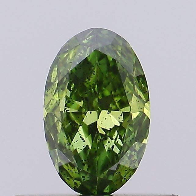 0.35 Ct. Green Color SI2 Clarity Oval Shape