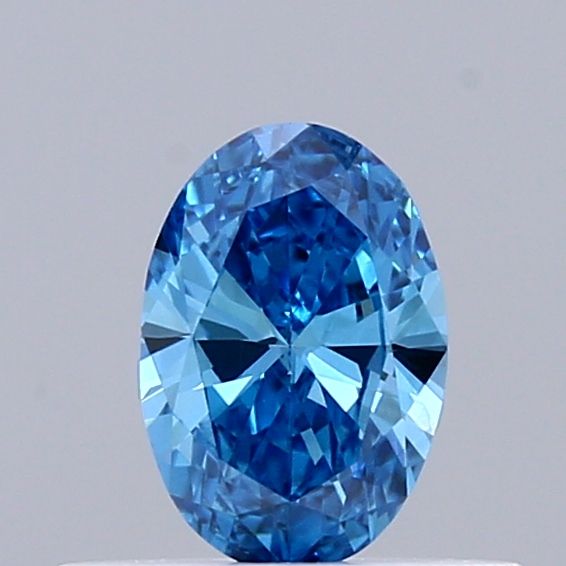 0.33 Ct. Blue Color VVS2 Clarity Oval Shape
