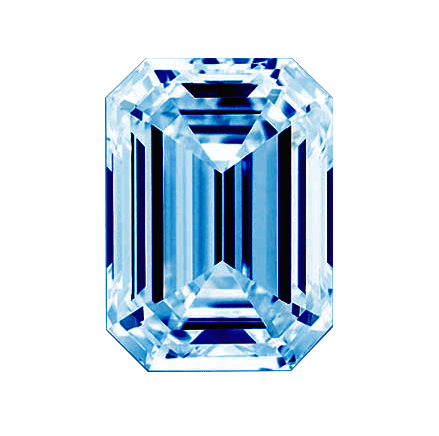 0.3 Ct. Blue Color VS2 Clarity Emerald Shape