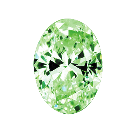 5.01 Ct. Green Color VS2 Clarity Oval Shape Lab Grown Fancy Diamond