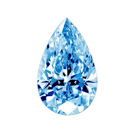 0.7 Ct. Blue Color VVS2 Clarity Pear Shape Lab Grown Fancy Diamond