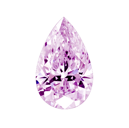 0.4 Ct. Pink Color VS1 Clarity Pear Shape Lab Grown Fancy Diamond